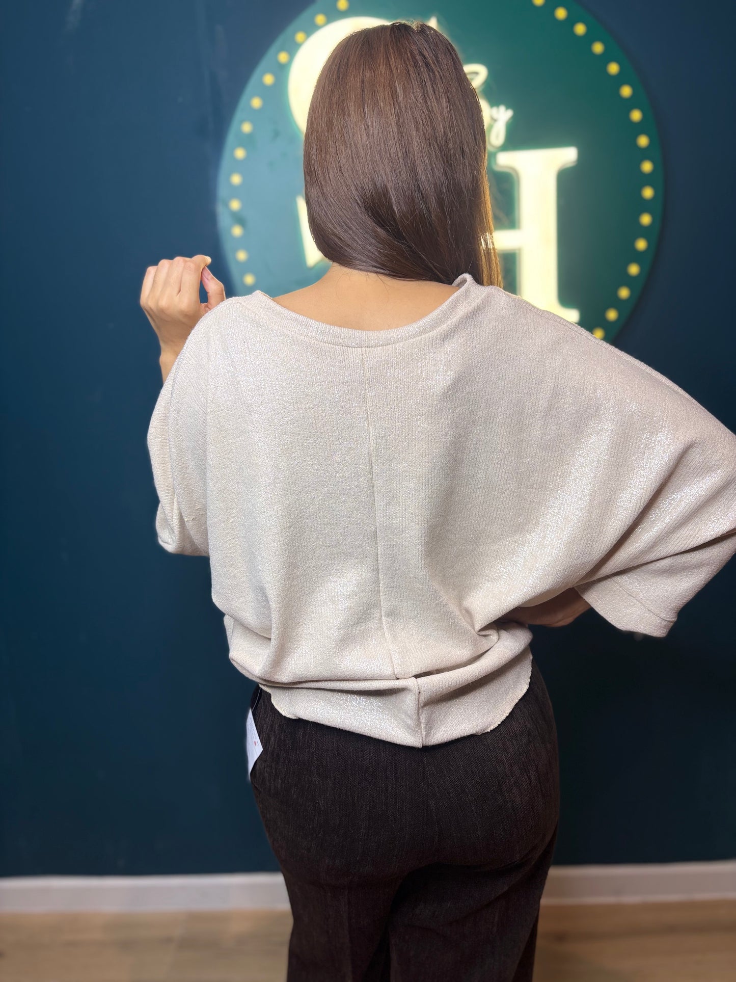 Pull noeud pailleté