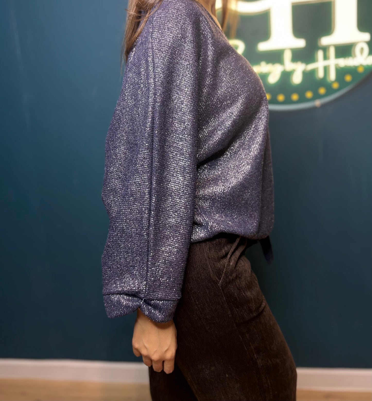 Pull noeud pailleté