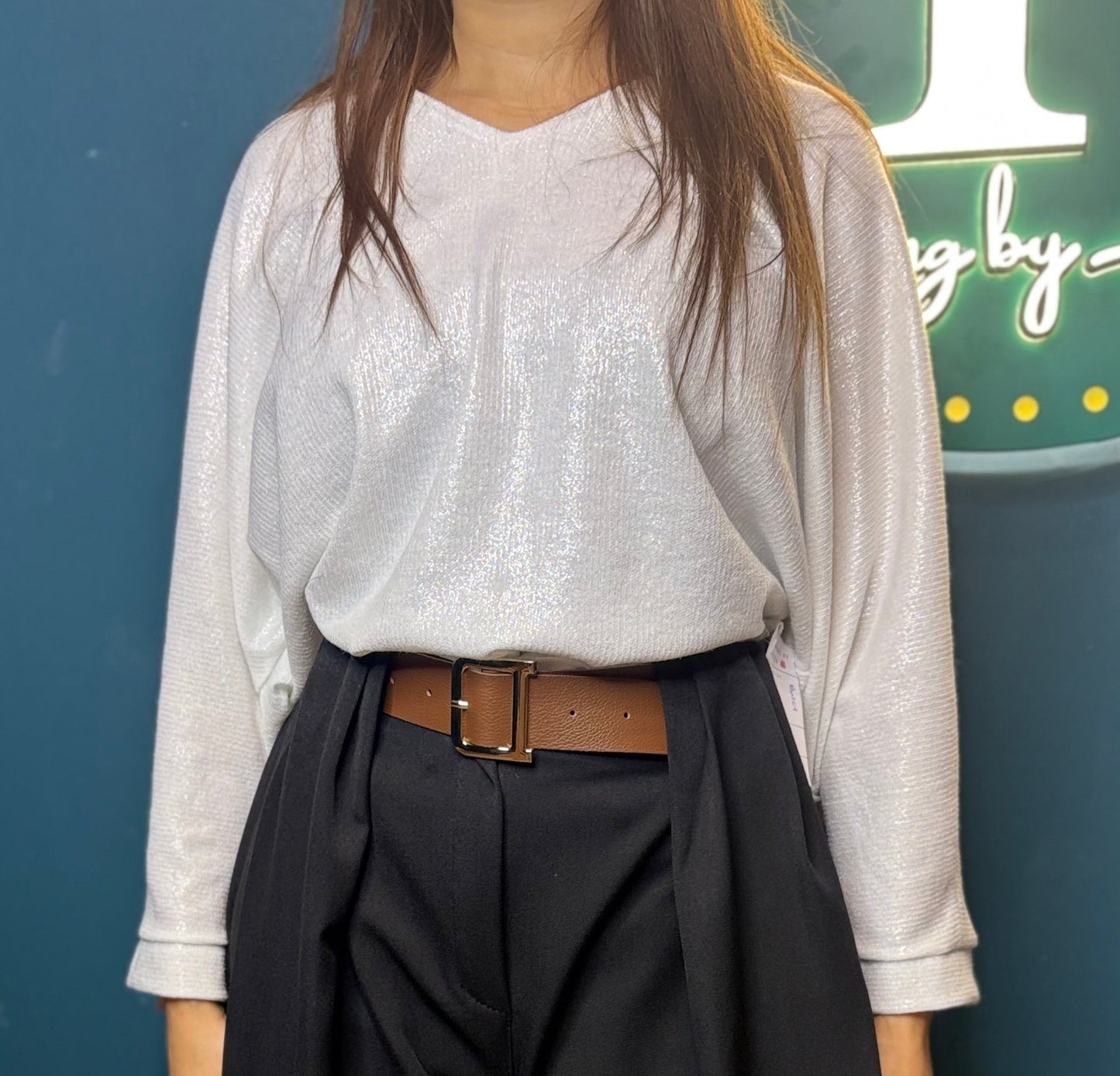 Pull noeud pailleté