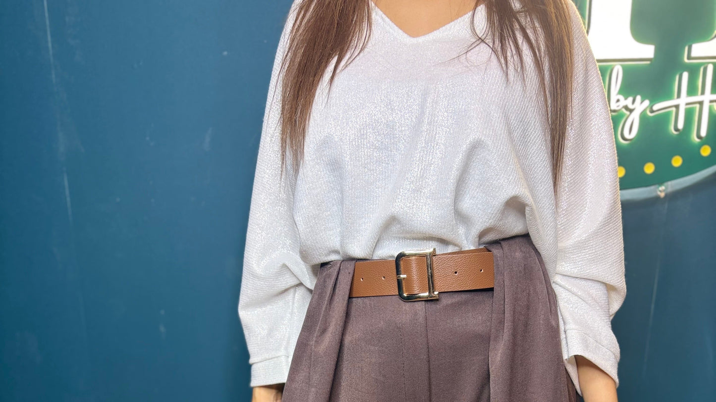 Pull noeud pailleté