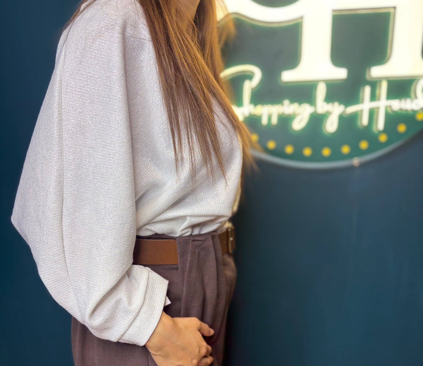 Pull noeud pailleté