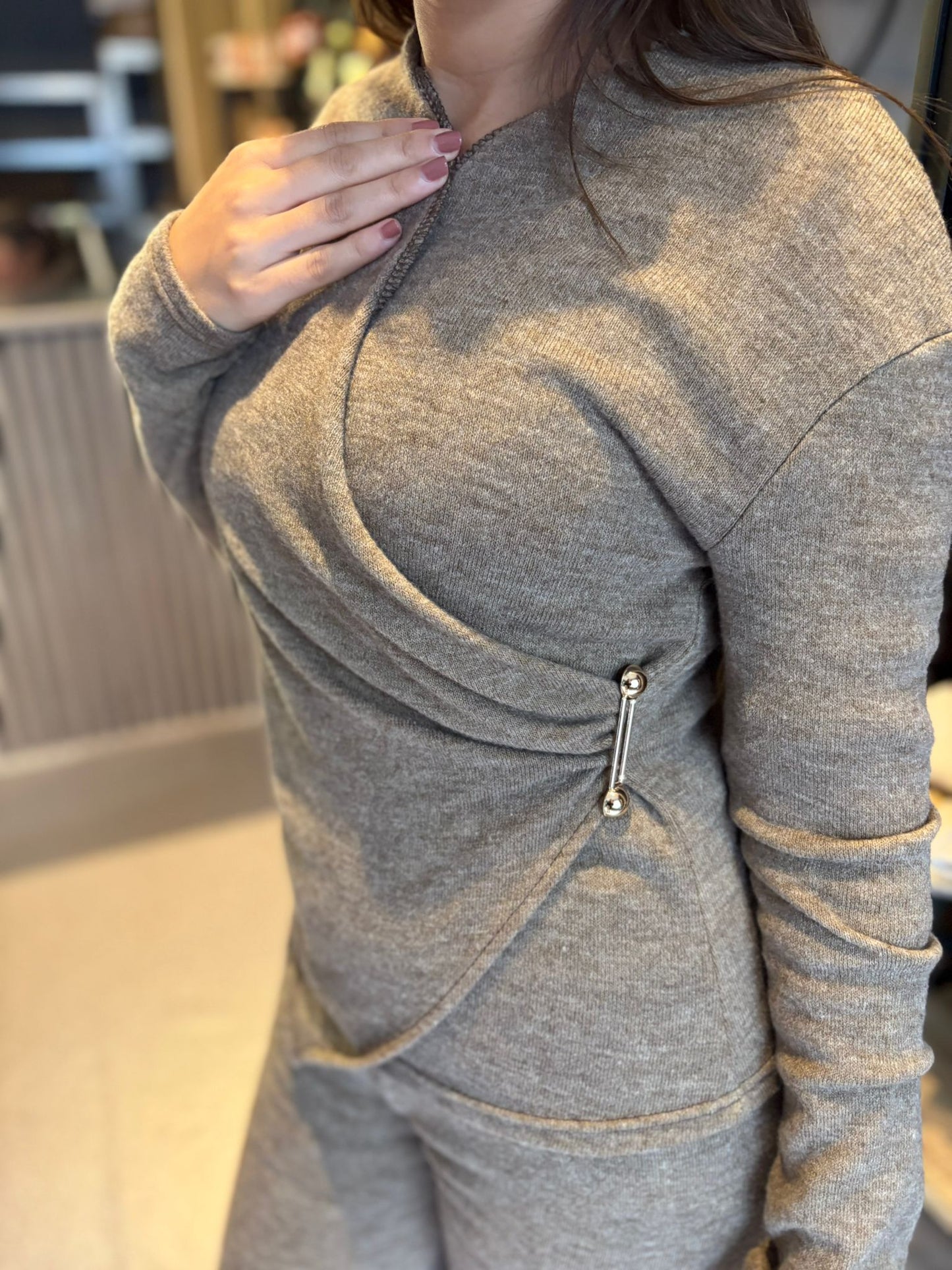 Ensemble Femme Coordonné Scintillant - Haut et Pantalon