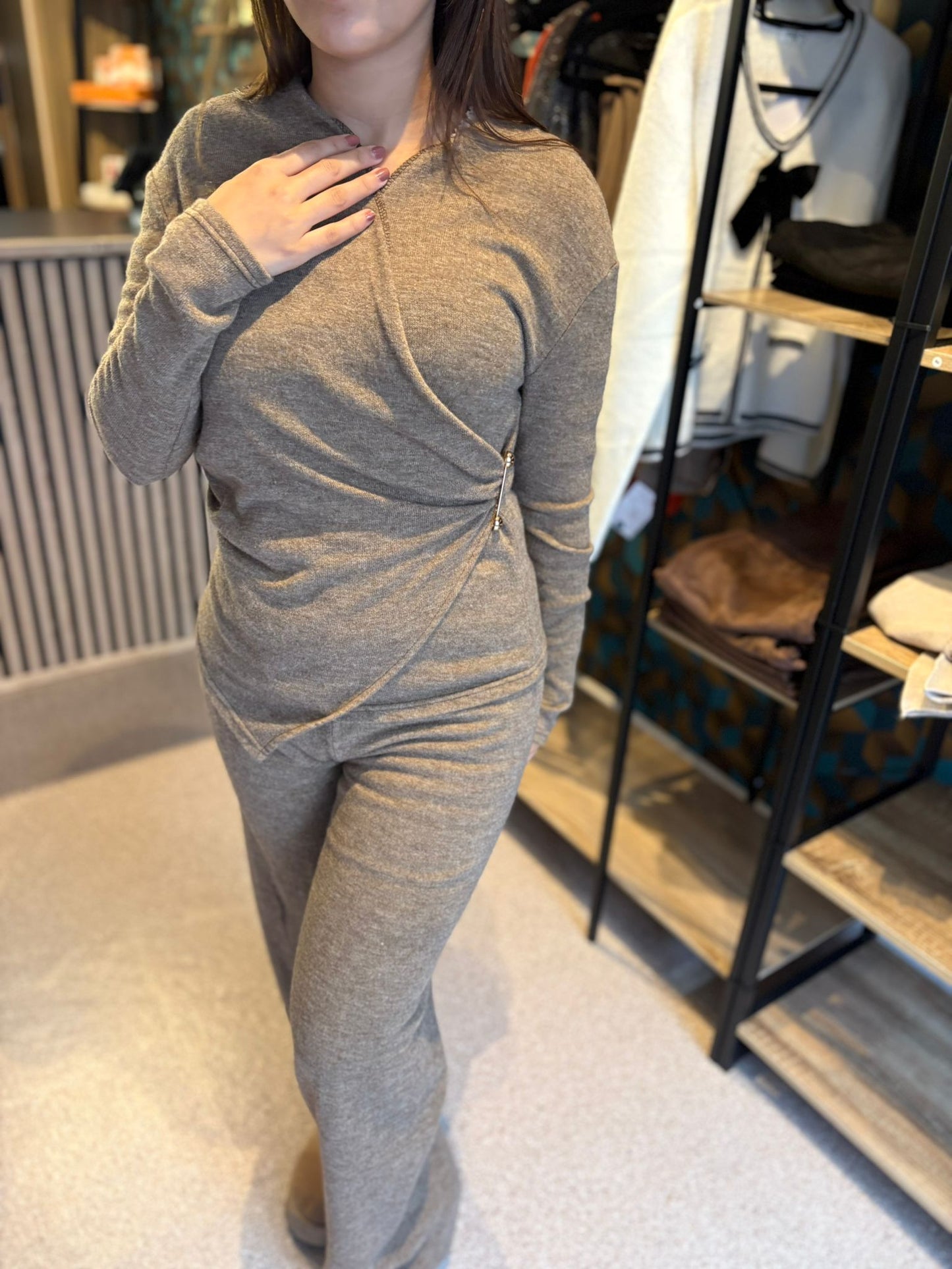 Ensemble Femme Coordonné Scintillant - Haut et Pantalon