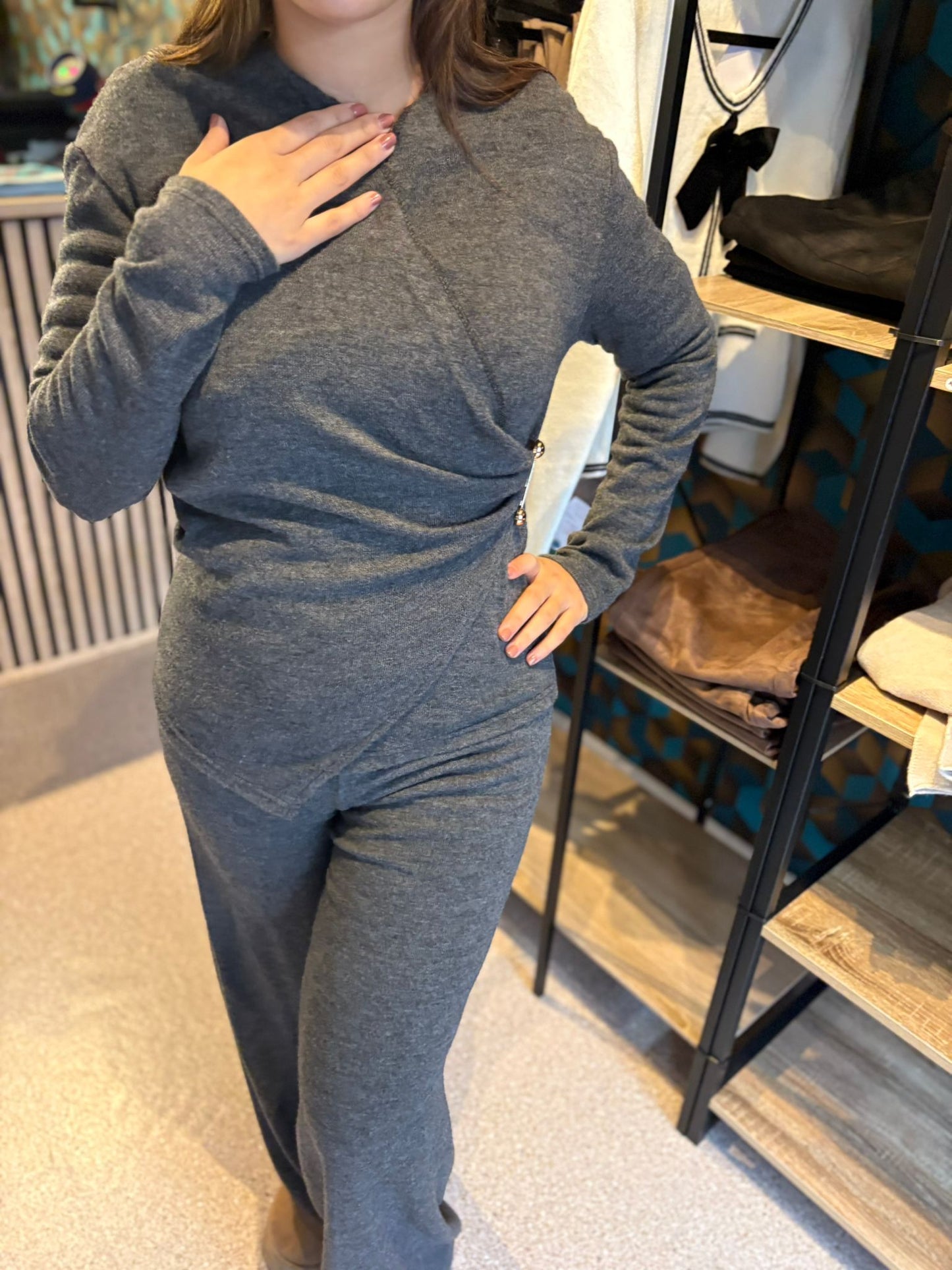 Ensemble Femme Coordonné Scintillant - Haut et Pantalon